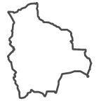 Outline of map of Bolivia