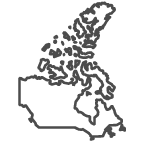 Outline of map of Canada