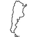 Outline of map of Argentina