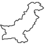 Outline of map of Pakistan