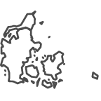 Outline of map of Denmark