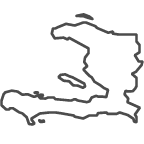Outline of map of Haiti