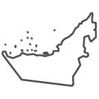 Outline of map of United Arab Emirates