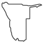 Outline of map of Namibia