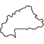 Outline of map of Burkina Faso