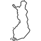 Outline of map of Finland