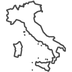 Outline of map of Italy