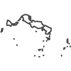 Outline of map of Turks and Caicos Islands