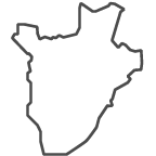 Outline of map of Burundi