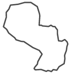 Outline of map of Paraguay