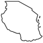 Outline of map of Tanzania