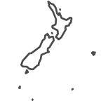 Outline of map of New Zealand