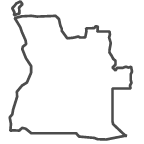 Outline of map of Angola
