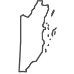 Outline of map of Belize
