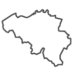 Outline of map of Belgium