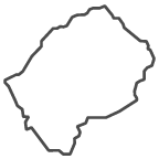 Outline of map of Lesotho