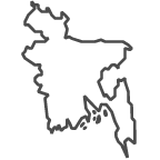 Outline of map of Bangladesh