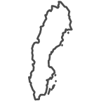 Outline of map of Sweden