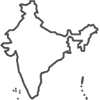 Outline of map of India