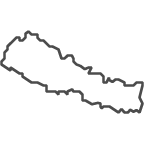 Outline of map of Nepal