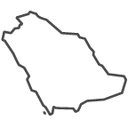 Outline of map of Saudi Arabia