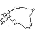Outline of map of Estonia