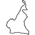 Outline of map of Cameroon