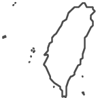 Outline of map of Taiwan