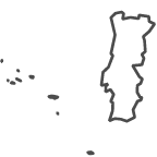 Outline of map of Portugal