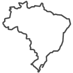 Outline of map of Brazil