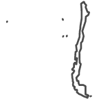 Outline of map of Chile