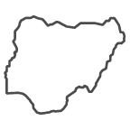 Outline of map of Nigeria