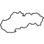 Outline of map of Slovakia