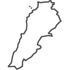 Outline of map of Lebanon