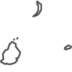 Outline of map of Mauritius