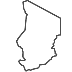 Outline of map of Chad