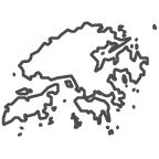Outline of map of Hong Kong