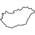 Outline of map of Hungary