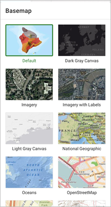 Basemap gallery