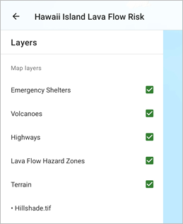 Layers list