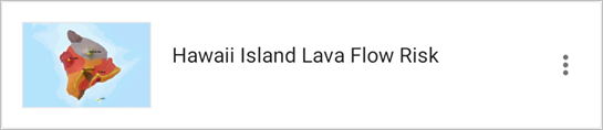 Hawaii Island Lava Flow Risk map