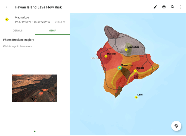 Volcano media tab