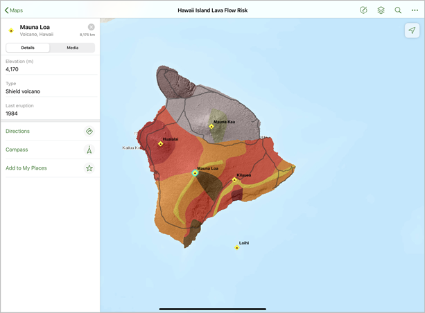 Volcano feature details