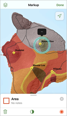 Perfect circle around Mauna Kea