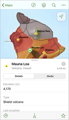 Volcano feature details