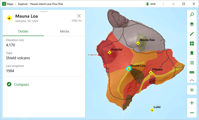 Volcano feature details