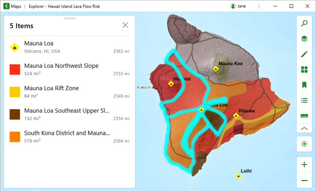 hawaii lava flow map