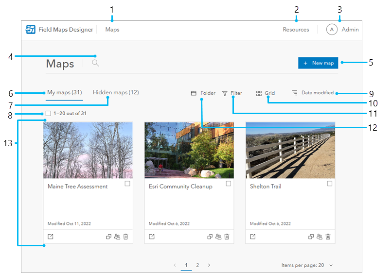 5.17 Showing world map  Field-Map Project Manager