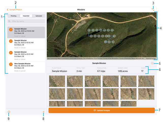 Postflight, the ArcGIS Flight interface shows the main components.