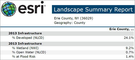 Landscape Summary Report